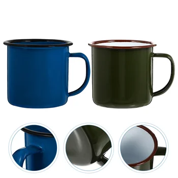 Цветная эмалированная кружка, домашняя чашка для воды, сока, кофейного напитка, мини-чашки для чая
