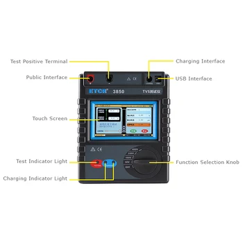 Цветной сенсорный экран ETCR3850 Приборы для проверки напряжения постоянного тока 0 В ~ 400 В Tvs-тестер для проверки Tvs-трубки
