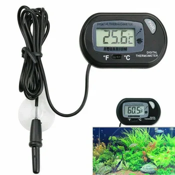 Цифровой ЖК-аквариумный термометр Водонепроницаемый Датчик для аквариума с датчиком Датчик температуры Измерительный инструмент с присоской