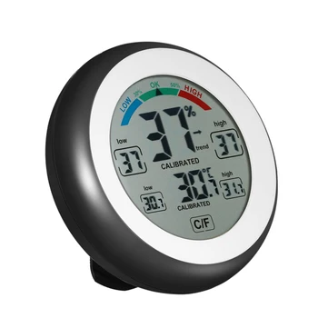Цифровой термометр-гигрометр, измеритель температуры и влажности, ° C / ° F, Максимальное Минимальное значение, индикатор тенденции, мини-измеритель температуры и влажности