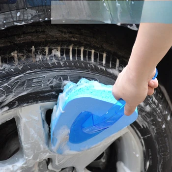 Щетка для чистки губки автомобиля большого размера EVA Чистящая Повязка Воск Полировальная щетка Ручная Губка Треугольная Щетка для мытья автомобиля 0