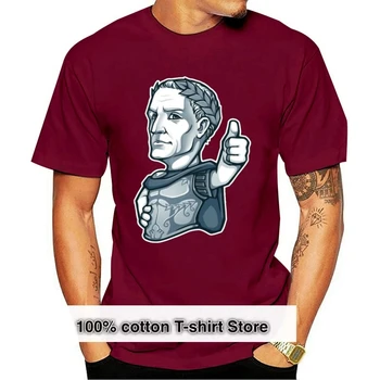 Юлий Цезарь Император Серый, мужская футболка (доступна для женщин), черная