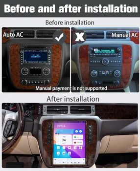 Автомагнитола с сенсорным экраном Android 11 Для GMC-Yukon/Chevy Suburban Tahoe Auto AC 2007-2013 Мультимедийный Плеер Головного устройства Carplay 1