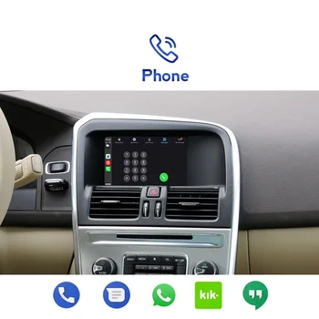 Беспроводной Apple CarPlay Для VOLVO XC60 2012 2013 Моделей до 2014 года Android Auto Mirror Link AirPlay Функция Car Play Подключи и играй 1