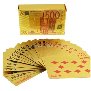 Рекламный подарок, 24 золотые игральные карты, коллекционные карты стоимостью 500 евро 1
