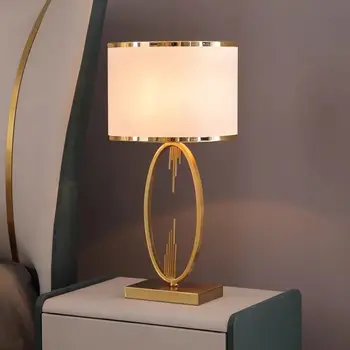 Современная настольная лампа DEBBY LED Nordic Creative с простым коричневым абажуром Настольные лампы для дома, гостиной, Прикроватной тумбочки в спальне 1