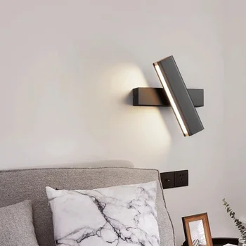Прикроватный настенный светильник, настенный светильник для кабинета, современная вращающаяся лампа, ресторан, спальня, минималистичная фоновая стена, креативный осветительный прибор 2