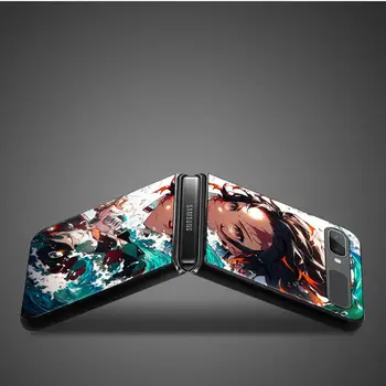 Demon Slayer Tanjirou Wave Art Чехол Для Телефона Samsung Galaxy Z Flip 4 Z Flip3 5G Shell для Galaxy Z с Откидной твердой крышкой Fundas 3