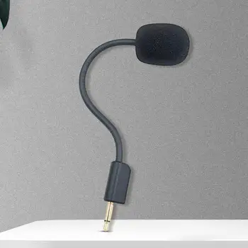 Микрофон для наушников 3,5-линейный Позолоченный 2-Секционный Моногибаемый Микрофон 160 мм Подходит для компьютера с гарнитурой 3