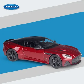 Отлитый под давлением WELLY в масштабе 1:24 Aston Martin VANQUISH Coupe, имитирующий сплав, красная модель автомобиля, Коллекционная игрушка в подарок 3