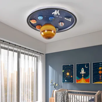 Потолочный светильник ULANI Children's Planet LED Creative Cartoon Light Для домашнего декора Детской комнаты Детского сада с дистанционным управлением 3