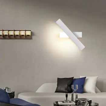 Прикроватный настенный светильник, настенный светильник для кабинета, современная вращающаяся лампа, ресторан, спальня, минималистичная фоновая стена, креативный осветительный прибор 3