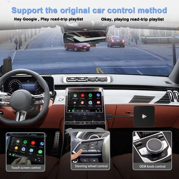 Android Auto Wireless AI Box Bluetooth-совместимое 5.0 Автомобильное соединительное устройство WiFi 5.0G Smart Navigation Box для Android Auto Car 5