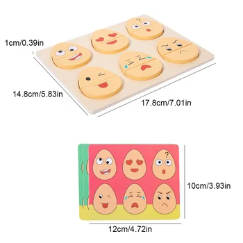 Выражения лица Яйца Несколько режимов игры Веселые Игрушки Монтессори Пазлы с эмоциями Игрушки для раннего развития в форме яйца для детей 5