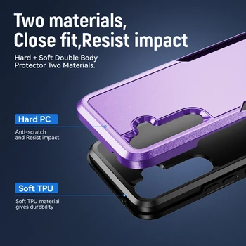 Для Samsung S23 FE Противоударный Жесткий Чехол-сумка для Samsung Galaxy S23 FE 5G Двухслойные Противоударные Чехлы Coque 5