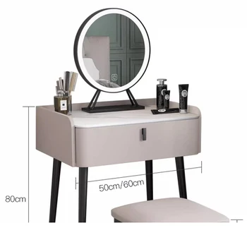 Роскошный Минималистичный столик для макияжа, стулья, светильники, Комод, туалетные столики для спальни, Уголок для хранения мебели Tavolo Da Trucco LJ50DT 5