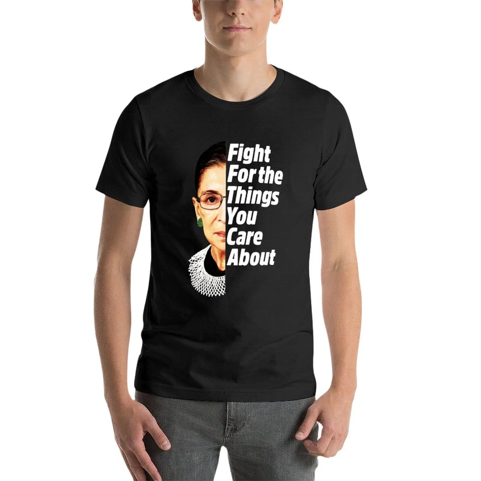 Новая футболка RBG Ruth Bader Ginsburg Fight For The Things You Care About, футболки больших размеров, забавные футболки для мужчин 2
