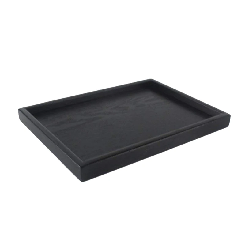 Верх!-Деревянный сервировочный поднос, тарелка для чайной посуды-черная