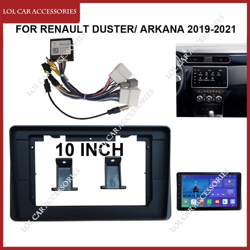 10 Дюймов Для RENAULT Duster/Arkana 2019-2021 Автомобильный Радиоприемник Стерео GPS MP5 Android Плеер 2 Din Головное Устройство Передняя Панель Приборная Панель Рамка