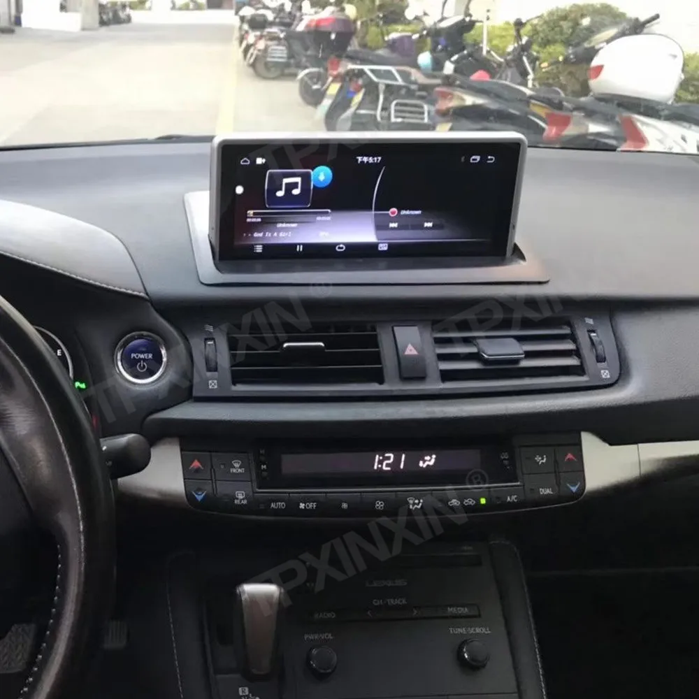Android 11 10,25-Дюймовая автомобильная GPS-навигация для Lexus CT200 2014-2017 6G 128 ГБ Автомагнитола Мультимедийный плеер IPS Carplay 2