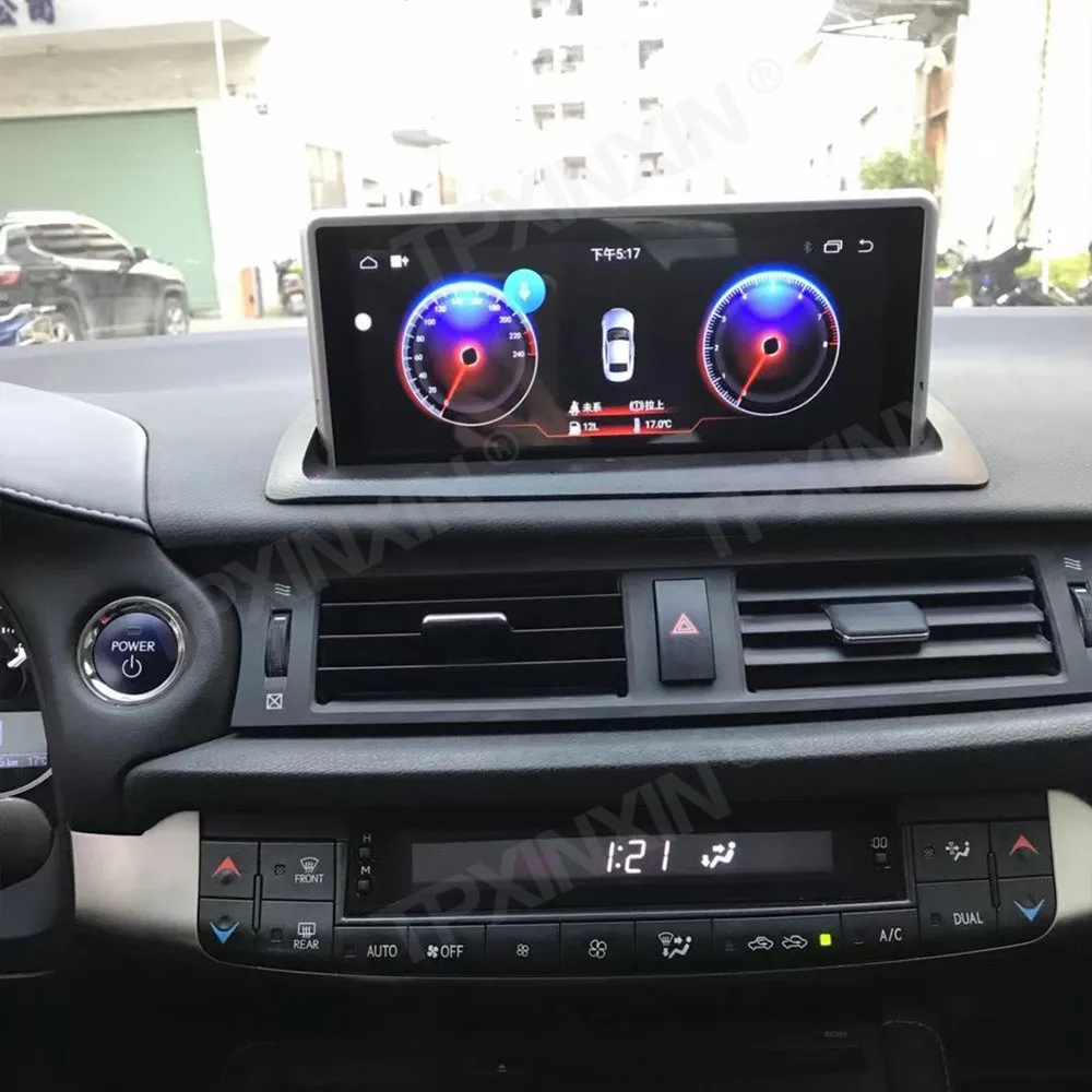 Android 11 10,25-Дюймовая автомобильная GPS-навигация для Lexus CT200 2014-2017 6G 128 ГБ Автомагнитола Мультимедийный плеер IPS Carplay 3