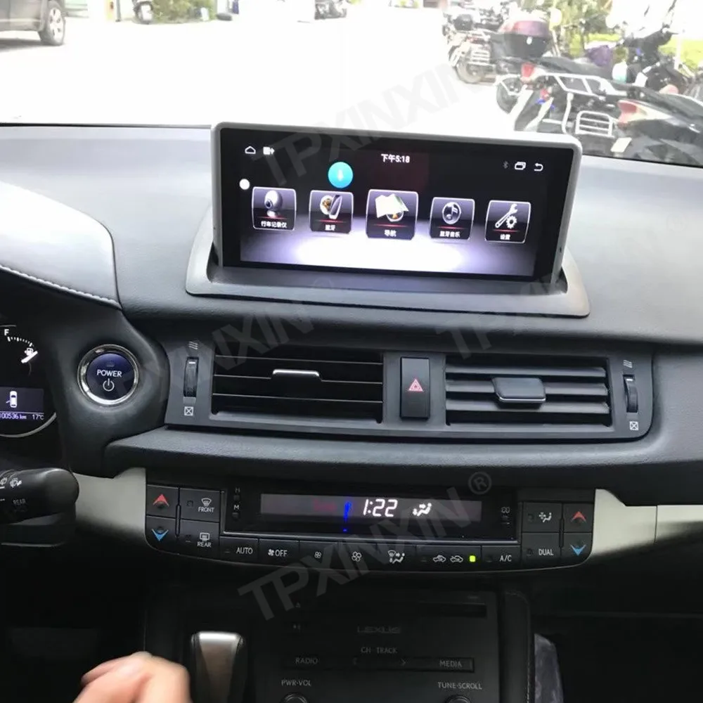 Android 11 10,25-Дюймовая автомобильная GPS-навигация для Lexus CT200 2014-2017 6G 128 ГБ Автомагнитола Мультимедийный плеер IPS Carplay 5