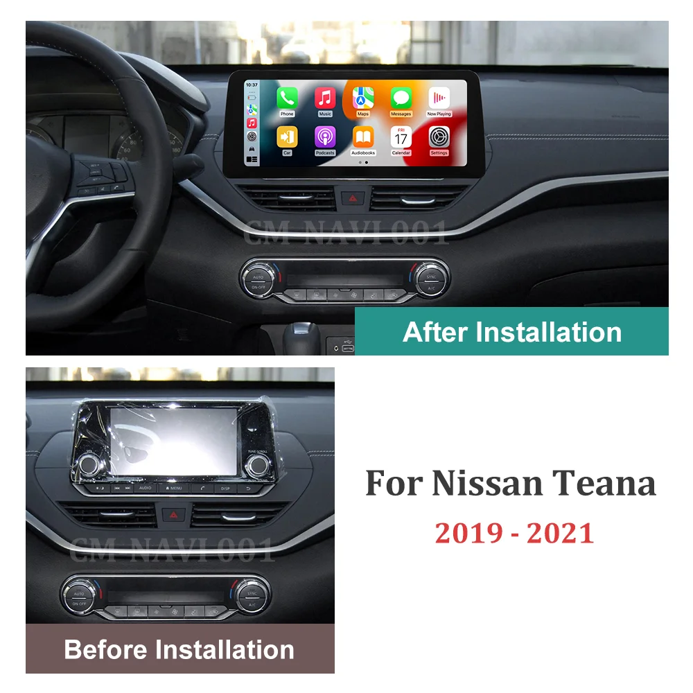 Для Nissan Teana 2019-2021 12,3-дюймовый автомобильный мультимедийный видео-радиоплеер Android 13 Carplay GPS QLED Навигация Стерео DSP инструменты 5