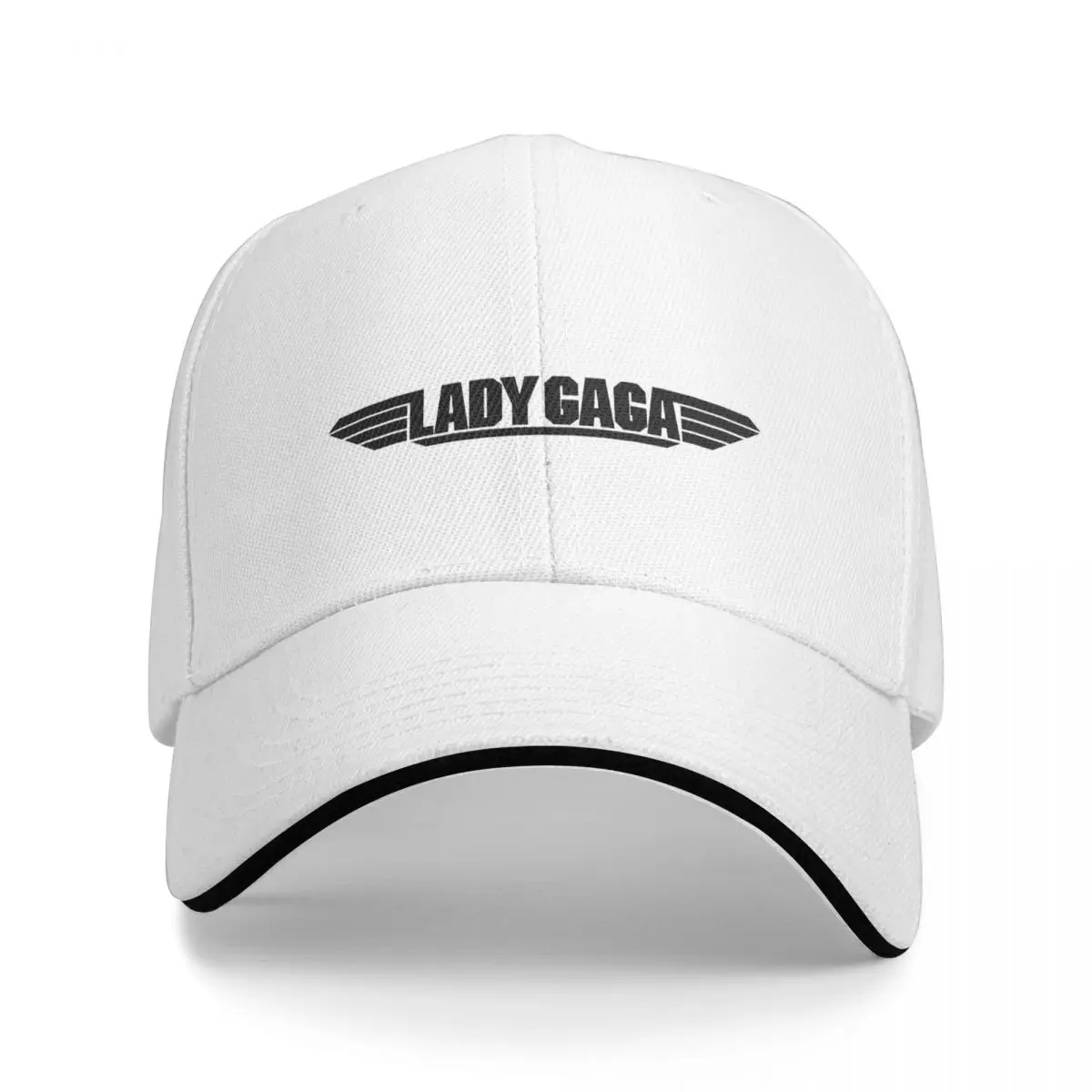 Логотип Lady Gaga - Hold My Hand (черное на белом), бейсболка, пляжная сумка для дропшиппинга, мужские кепки, женские кепки