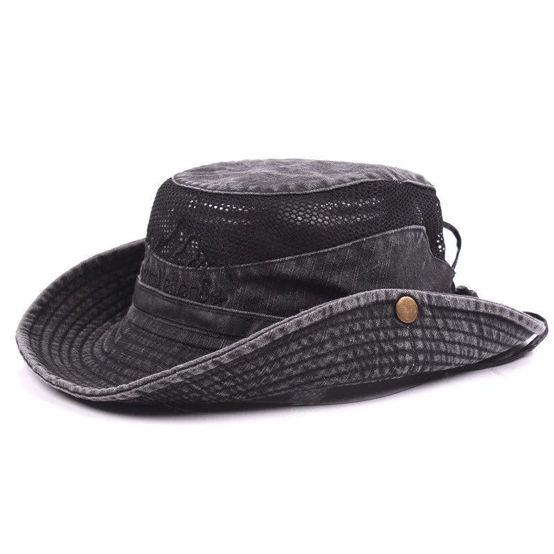 Мужская шляпа, Летняя сетчатая дышащая Ретро-хлопковая панама Gorras, кепки-панамы для мужчин, Анти-УФ-шляпы для рыбалки на открытом воздухе, Пляжная шляпа для папы