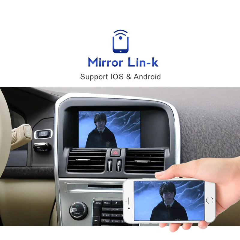 Беспроводной Apple CarPlay Для VOLVO XC60 2012 2013 Моделей до 2014 года Android Auto Mirror Link AirPlay Функция Car Play Подключи и играй 2