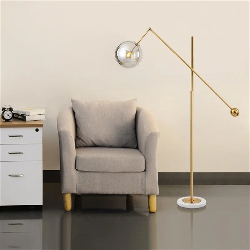 Креативный мраморный торшер PLLY Nordic с современным светодиодным декоративным освещением для дома, гостиной, спальни 1