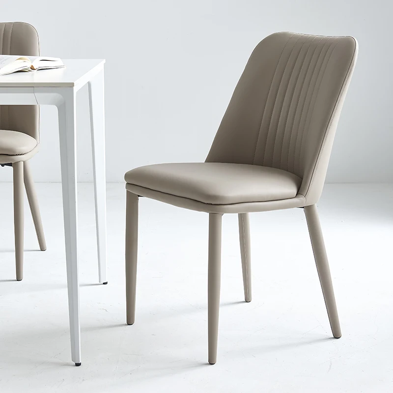 Обеденный стул Lounge Nordic, Кожаные Металлические Кухонные стулья для гостиной, Ресторан в помещении, Кухонная мебель Sedie Da Pranzo A2