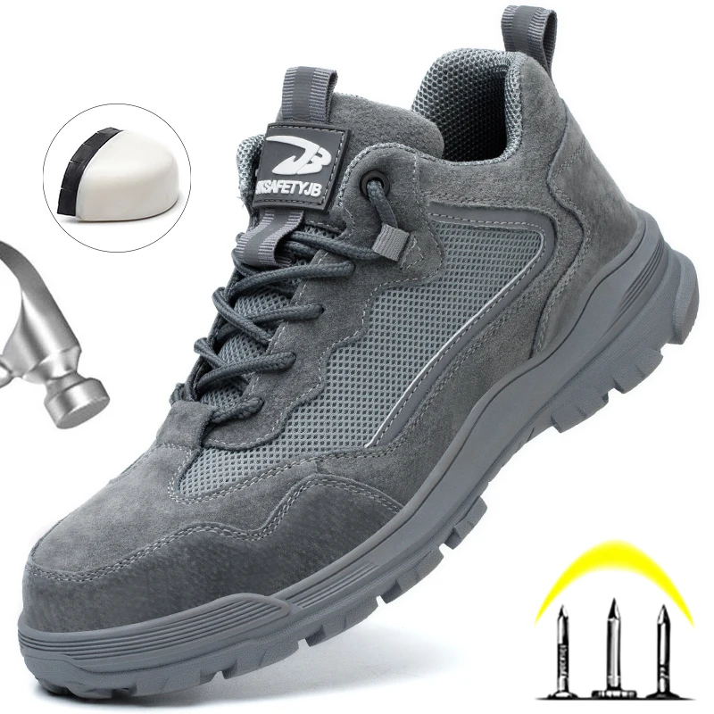 Мужская защитная обувь С проколотым пластиковым носком, рабочие защитные ботинки, изоляция 6 КВ, мужская рабочая обувь, Светоотражающая мужская защитная обувь
