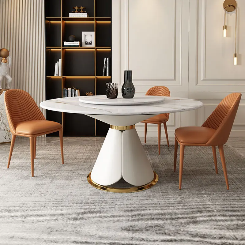 Обеденный стол Rock board, современный минималистичный итальянский стол класса люкс, вращающийся круглый стол в скандинавском стиле