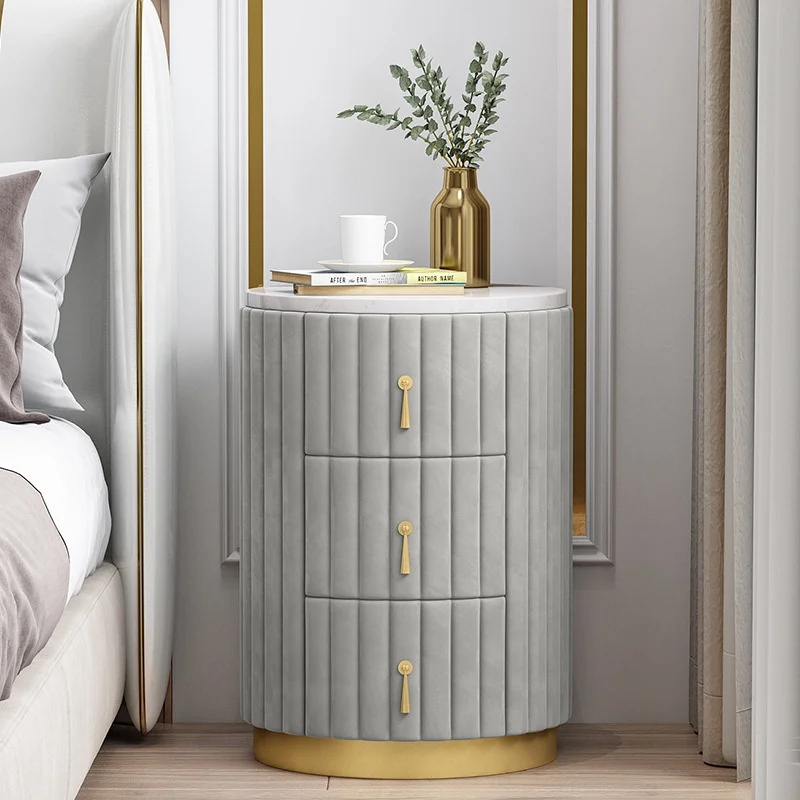Роскошная современная прикроватная тумбочка в скандинавском стиле, многофункциональный прикроватный шкаф для хранения в спальне, шкаф для хранения в спальне 4