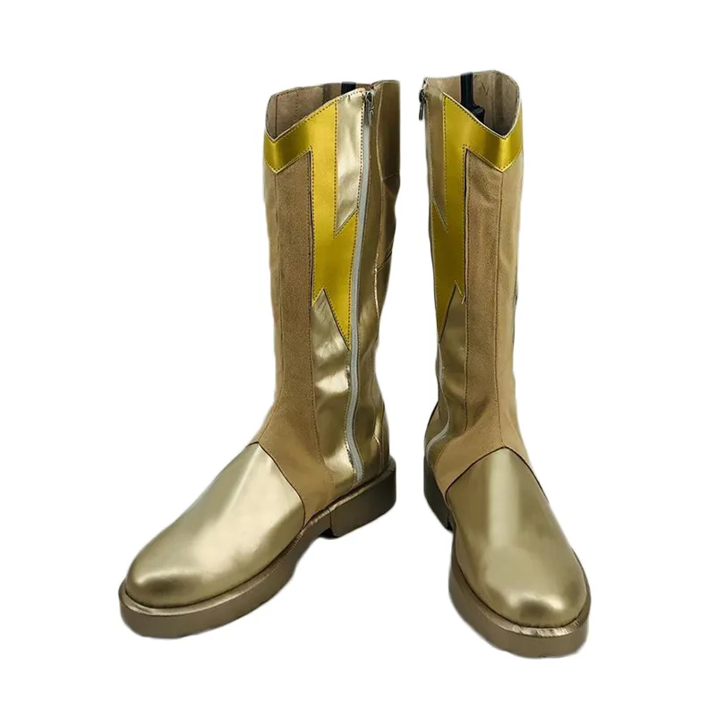CoDaddy Flash Мужские золотые туфли для косплея Аллена, аксессуары для костюмов для взрослых мужчин для ролевых игр на Хэллоуин