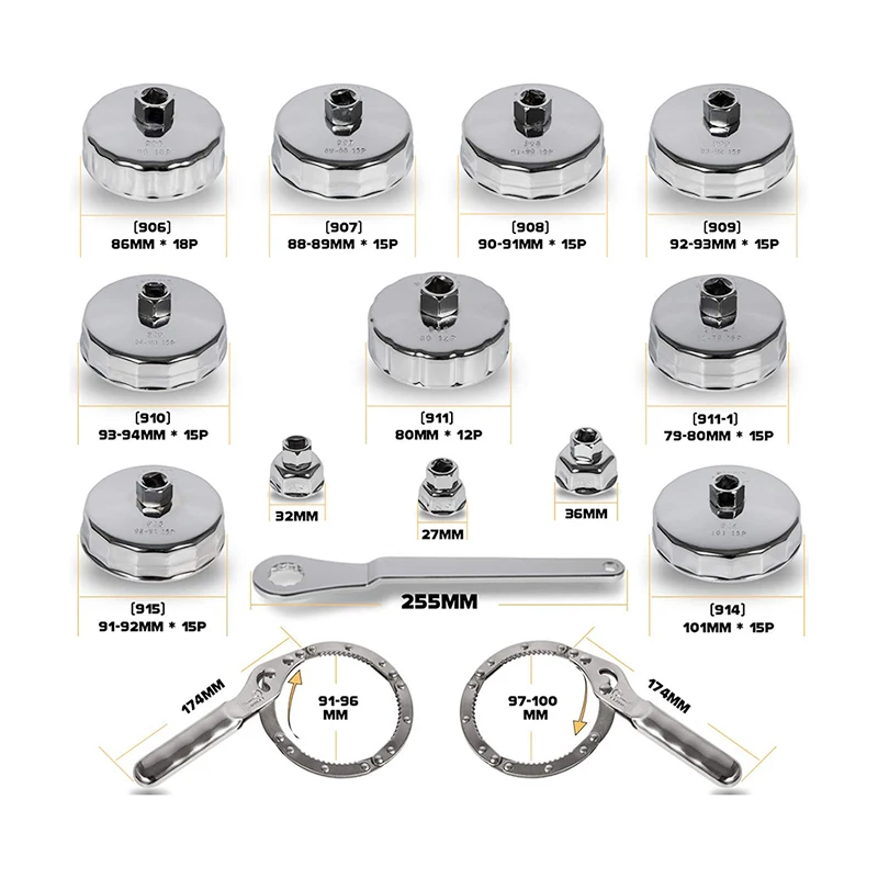 Новый 31 шт. Автомобильный универсальный набор ключей для масляного фильтра, Набор инструментов для замены масляного фильтра 5