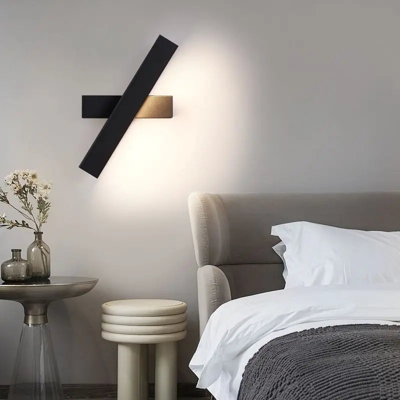 Прикроватный настенный светильник, настенный светильник для кабинета, современная вращающаяся лампа, ресторан, спальня, минималистичная фоновая стена, креативный осветительный прибор