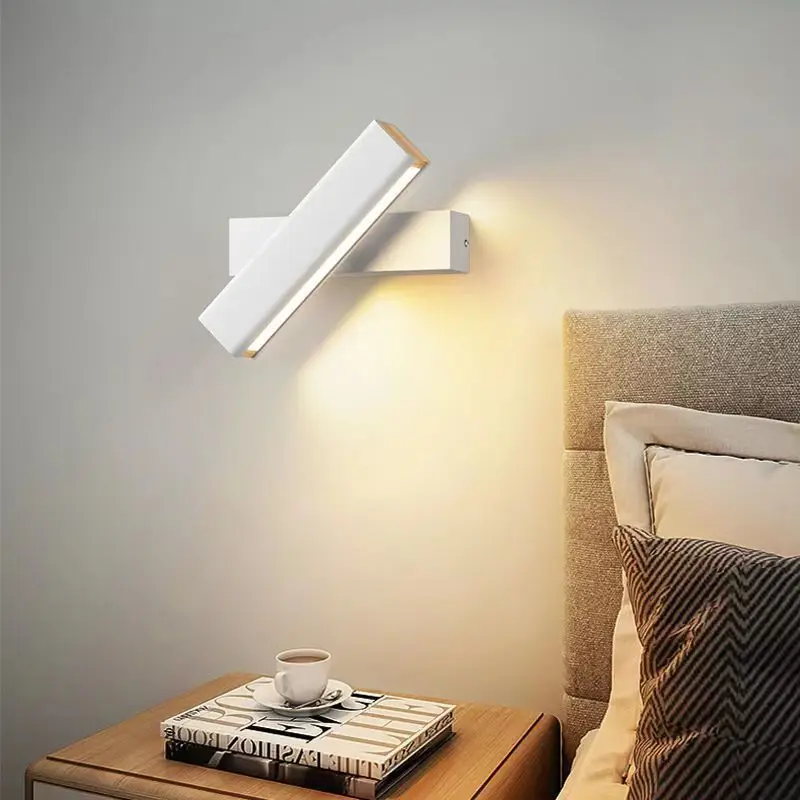 Прикроватный настенный светильник, настенный светильник для кабинета, современная вращающаяся лампа, ресторан, спальня, минималистичная фоновая стена, креативный осветительный прибор 1