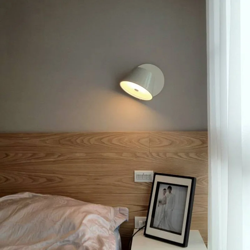 Испания, Прикроватная тумбочка для спальни, настенный светильник высокого класса, Простая современная Фоновая стена для гостиной, Коридор, Вращающийся настенный светильник 0