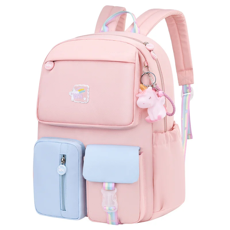 Радужные школьные рюкзаки 2 размера, подходящие школьные сумки из мультфильмов для девочек-подростков, школьные ранцы 1-6 классов, женская дорожная сумка, рюкзак