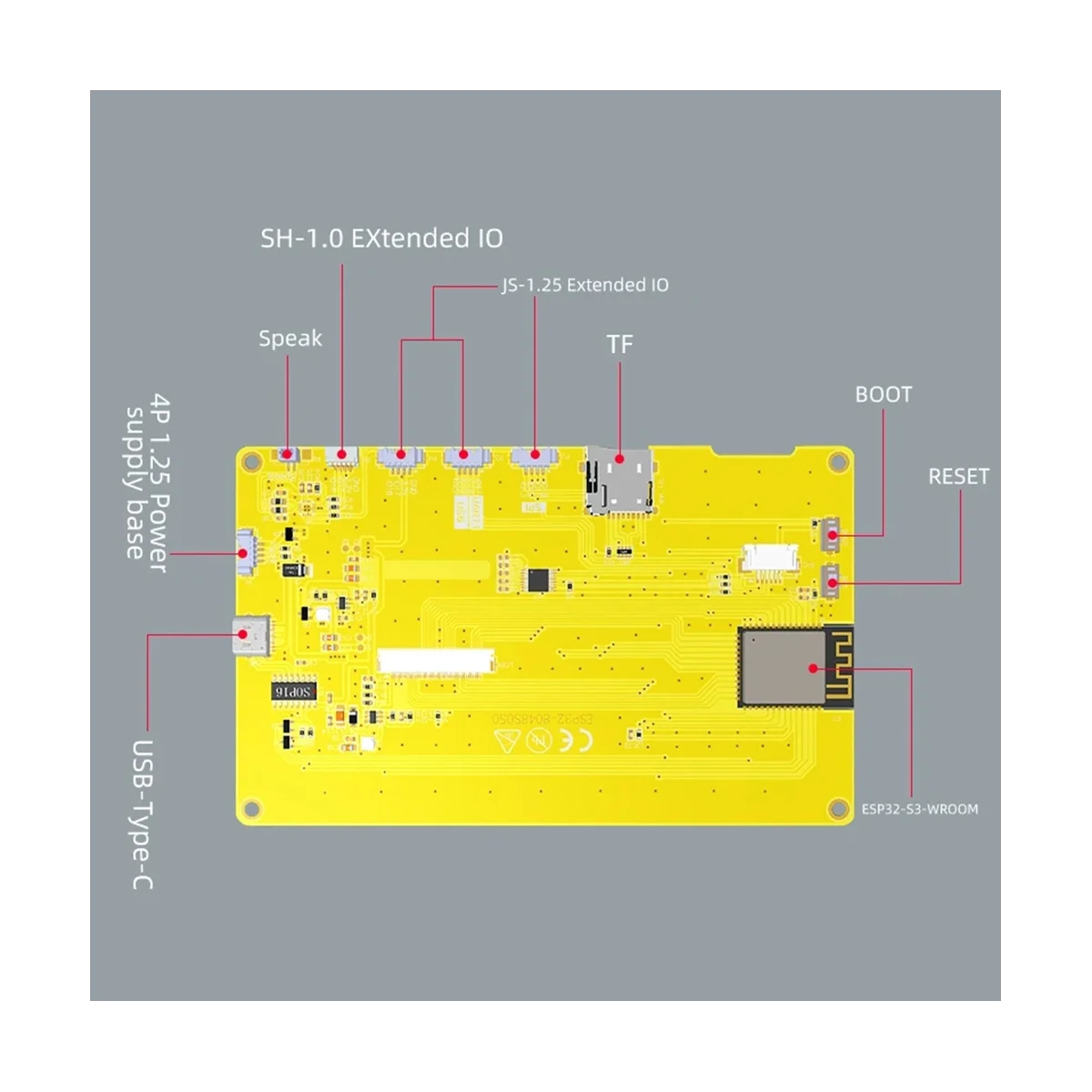 ESP32-S3 5-дюймовый IPS 800X480 RGB LCD TFT Дисплейный модуль HMI 8M PSRAM 16M Flash WIFI BT Smart Display MCU (С сенсорным управлением) 0