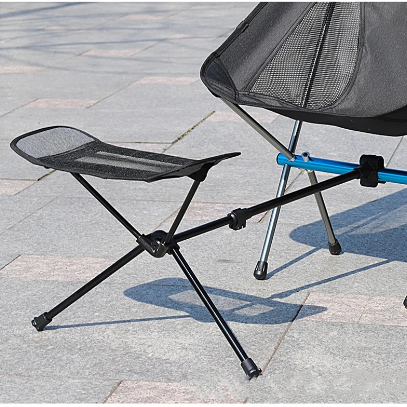 Высококачественный алюминиевый сплав Легкий Складной стул для рыбалки На открытом воздухе Кемпинг Досуг Пикник Пляжный стул Подставка для ног 1