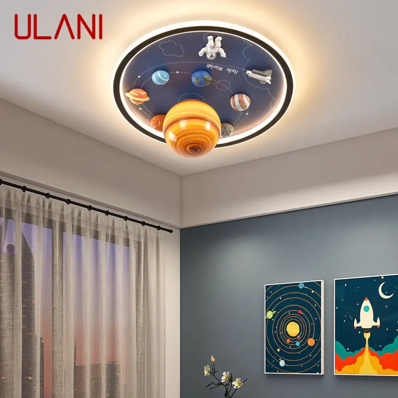 Потолочный светильник ULANI Children's Planet LED Creative Cartoon Light Для домашнего декора Детской комнаты Детского сада с дистанционным управлением 0