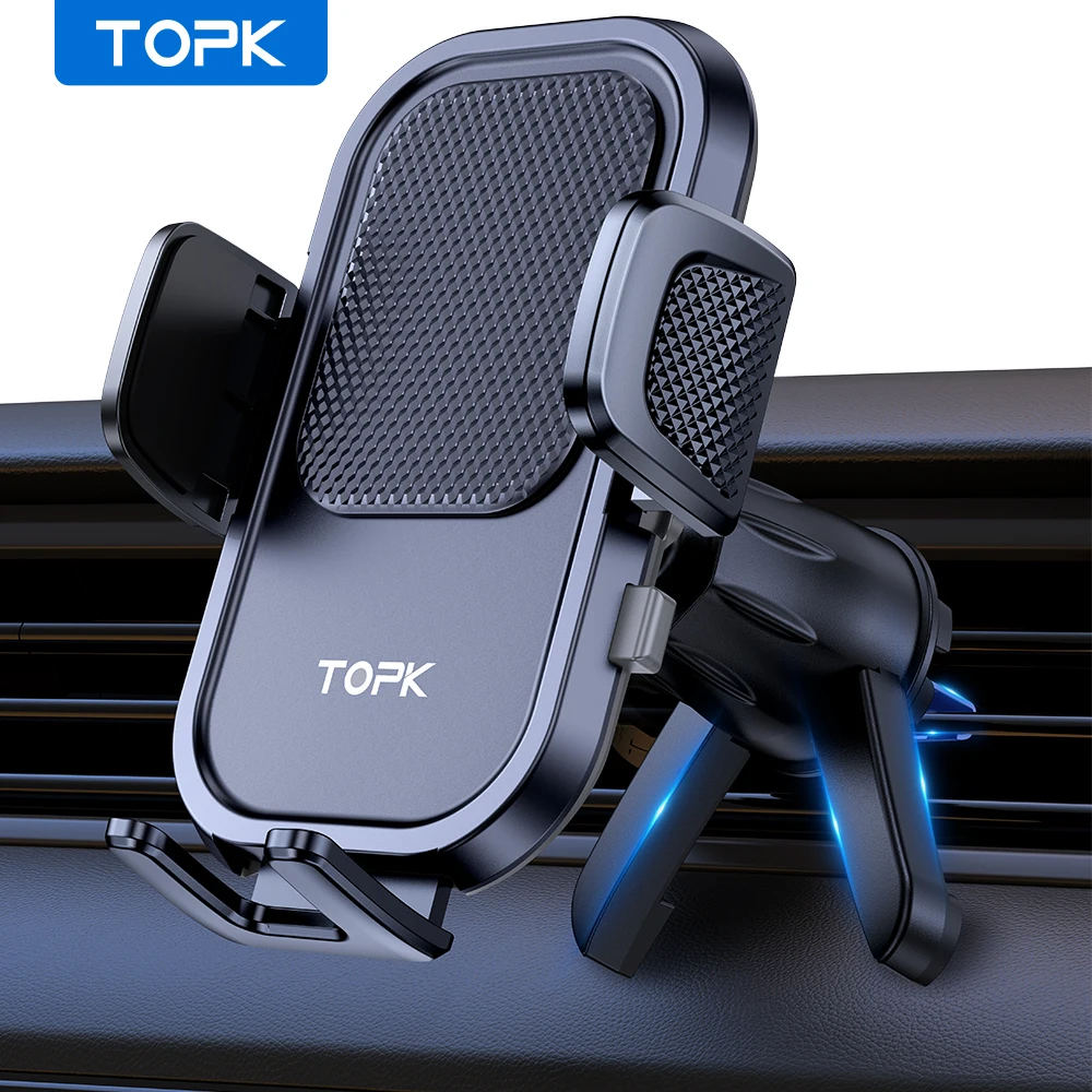 TOPK Универсальный автомобильный держатель для телефона Gravity Автомобильный держатель для телефона в автомобиле с креплением на вентиляционное отверстие Держатель смартфона
