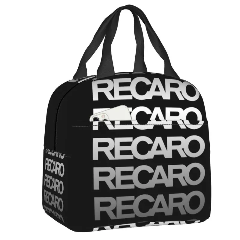 Термоизолированная сумка для ланча с логотипом Recaros, женская Многоразовая сумка для ланча для школьного хранения, коробка для еды