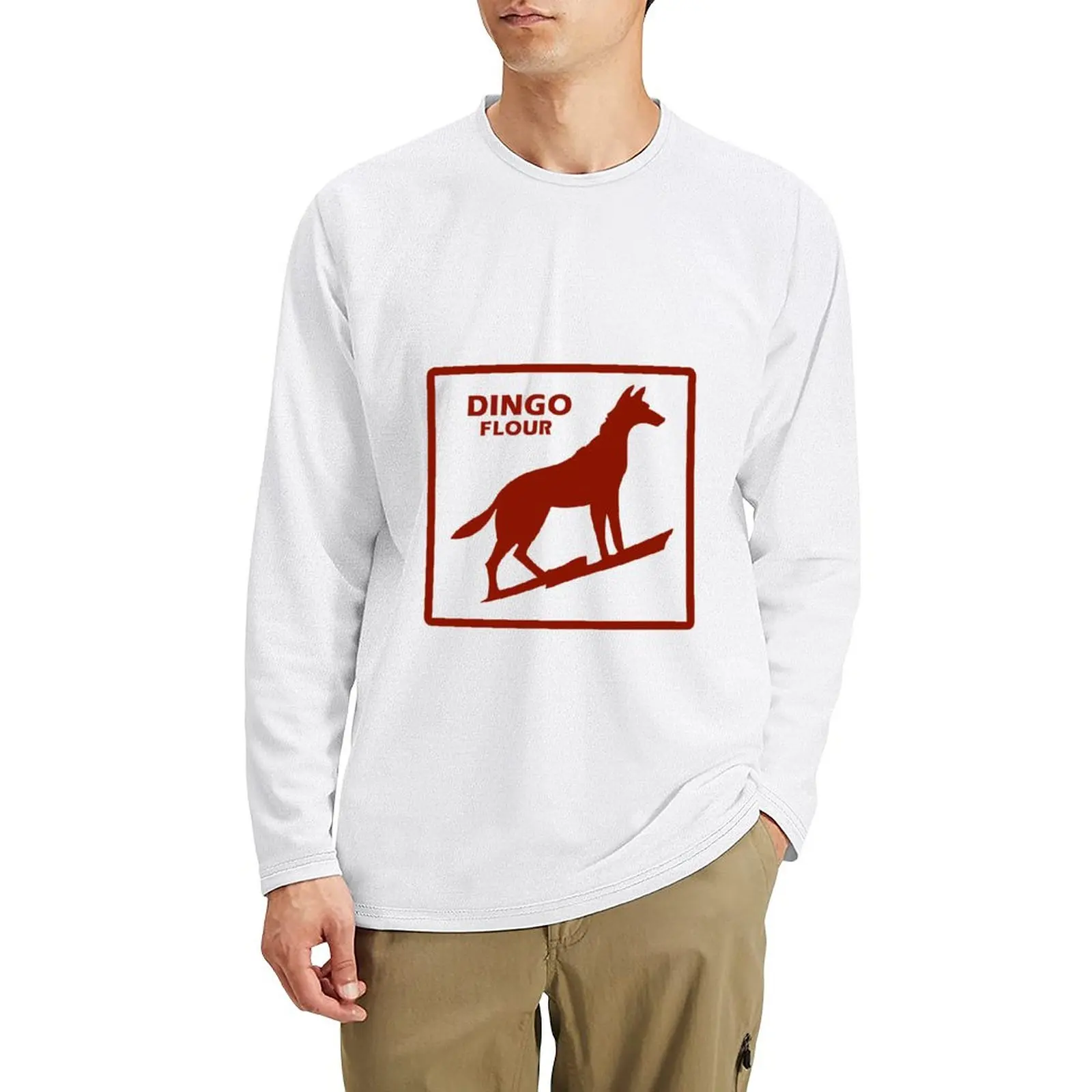 Новая футболка с длинными рукавами Dingo Flour, новая версия футболки, мужская одежда, футболка, мужская одежда хиппи, мужская футболка с рисунком 5