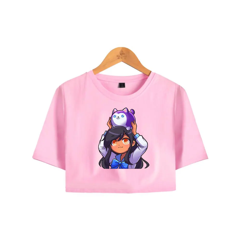 2022 Новые весенне-осенние футболки Aphmau Girl с коротким рукавом, свободные, универсальные, повседневные, в уличном стиле харадзюку, сексуальные футболки, топ для женщин