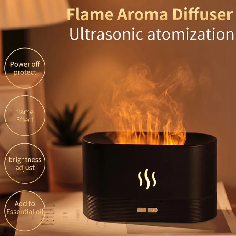 2023 Новый увлажнитель воздуха Flame, USB Арома-диффузор, устройство для создания ароматического тумана в помещении, Диффузоры эфирных масел для дома, гостиной, офиса