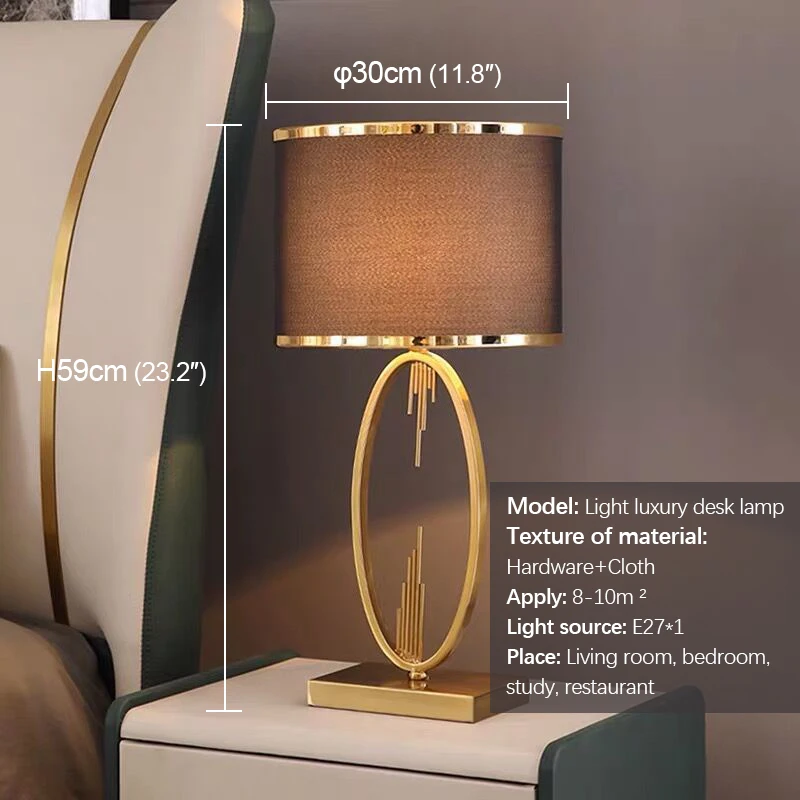 Современная настольная лампа DEBBY LED Nordic Creative с простым коричневым абажуром Настольные лампы для дома, гостиной, Прикроватной тумбочки в спальне 4